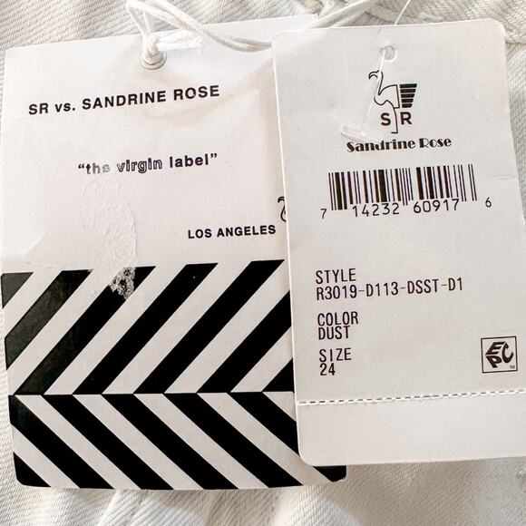 NEW Sandrine Rose Free People White Cut Off Denim Shorts, NWT, Size 24 MSRP $128 - Picture 8 of 11